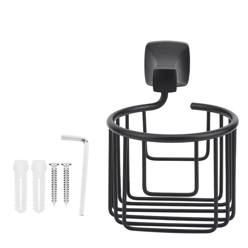 Space Aluminum Wall Mounted Toilet Paper Holder Basket Tissue Organizer