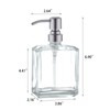 Kmeino Square Clear Glass Dish Soap Dispenser, Antique Design Refillable