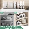 Yuzi Pots and Pans Organizer Under Cabinet - Expandable Pot