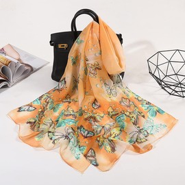 Block Garden Traje de baño para mujer, falda de gasa mini para pareo de playa, X-D Butterfly Orange, L