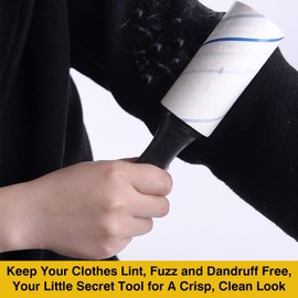 TIANBO FIRST Extra Sticky Lint Rollers for Pet Hair Small Pet Hair Rollers Dog Cat Fuzz Clean Removal Rolls Easy Tear Sticky Lint Roller Removers for Clothes Couch Furniture, 450 Sheets Total, 5 Packs