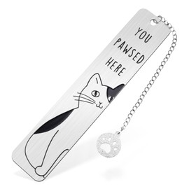 Cute Bookmark, Cat Lover Gifts for Women Men Funny Cat Bookmark for Book Lovers Reading Accessories Birthday Valentines Day Bookish Gifts for Coworkers Friends Book Club