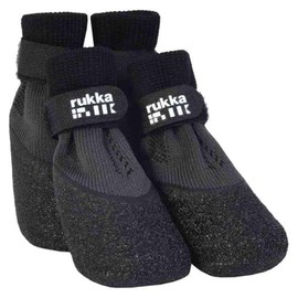 Rukka Pets Dog & Puppy Paw Wear Sock Dog Shoes, Black, Size 2