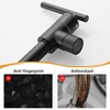 Fransiton Matte Black Pot Filler, Pot Filler Faucet Wall Mount,