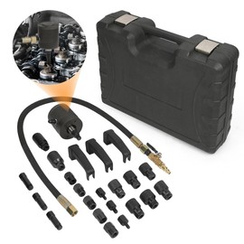 DUOYI Pneumatic Injector Puller 24pcs Diesel Injector Puller Set Labor-Saving Diesel Injector Extractor Tool for Diesel Engines Injector Puller Removal Set with Pneumatic Hammer,22pcs Adaptors