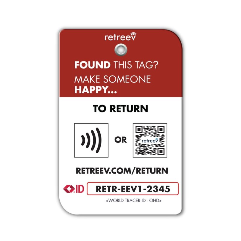 retreev™ Smart Luggage Tag | NFC & QR Code Luggage