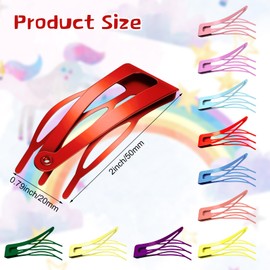 40 Pcs Double Grip Hair Clips Metal Snap Hair Clips Double Snap Barrettes Non Slip Hair Barrettes for Women Hair Making, Salon Supplies, 10 Colors