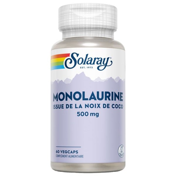 Solaray Monolaurine de Noix de Coco 500 mg 60 gélules végétales