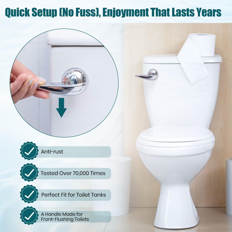 Enhon 2 Pack Universal Toilet Flush Handle Replacement Kit, Compatible