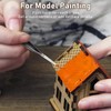 Fine Miniature Paint Brushes Kit with Ergonomic Triangular Handle, Holder