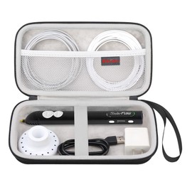 Elonbo 3D Pen Carrying Case for 3Doodler Flow 3D Printing Pen for Teens, Extra Mesh Pocket Fits Plastic Filament Adapter, Black (Case Only !)