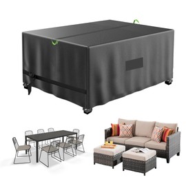 Neuradical Waterproof Covers for Garden Furniture, Outdoor Table and Chair Set, Rattan Furniture Set, 210D Oxford Fabric, Sunlight and Fade Resistant, Easy to Clean, 170 x 95 x 75 cm