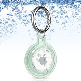 AXFEE 360° Protective Case for AirTag, Waterproof TPU AirTag Holder Case, Shockproof Anti-Scratch Case with Keyring and Metal Catabiner, Air Tag Holder Protective Cover for Kids, Key, Bag, Luggage