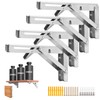 4 Pcs Folding Shelf Brackets, 16 Inch Shelf Brackets Heavy