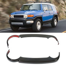 Carbon Fiber Style Navigation Side Cover Trim for FJ Cruiser XJ10 Dashboard