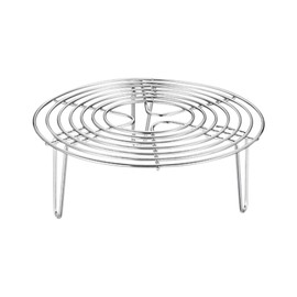 Round Steamer Rack and Cooling Rack,Stainless Steel Pot Trivet, Wire Steamer Kettle Rack Holder, Fit for Pots Cookware Pressure Cooker Pans Up, 8-Inches (size:20x7cm)