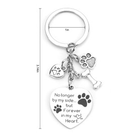 Pet Memorial Keychain,Pet Memorial Gift Keychain for Loss of Dog or Cat,Sympathy Keychain for Pet Owners,Dog Remembrance,Loss of Pet Keychain,Pet Condolences Gift for Loss Dog,Dog Memorial Gifts