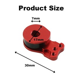 Servo Saver, Aluminum 25t Adjustable Servo Saver, 3 Holes Adjustable Hi TorqueServo Horn, for 1/8 1/10 Remote Control Car Boat Helicopter (Red)