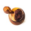 Verano Spanish Ceramics Tunisian Olive Wood Honey Drizzler & Pot