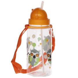 450ml Children's Reusable Water Bottle with Flip Straw - Lemur Mob