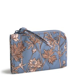 Vera Bradley Performance Twill Zip Card Pouch, Larkspur Delphinum