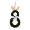 Mud Pie Boxwood Bunny Door Decor, Green