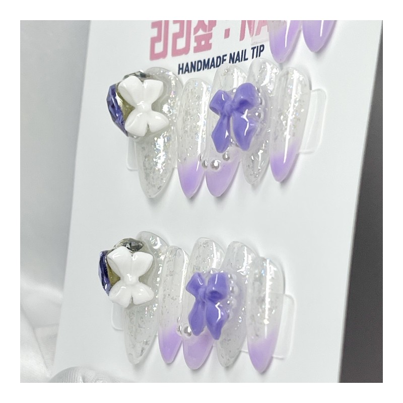 Bora Princess's Dignity Handmade Nail Tips - Stiletto / 보라
