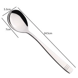 Sandmovie Stainless Steel Serving Spoon, Large Serving Spoons, Set of 6