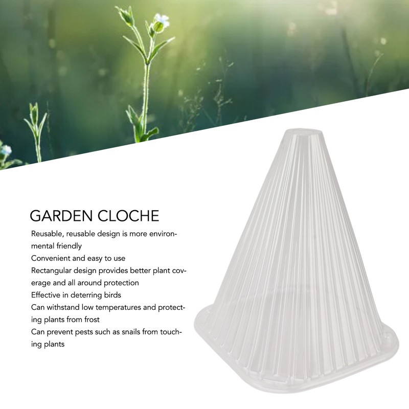 20Pcs Garden Cloche Frost Protection Transparent Rectangular Reusable Cloche Plant