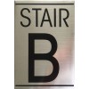 BuildingSigns.com STAIR B SIGN (5.75X4, SILVER, ALUMINUM)-REF2