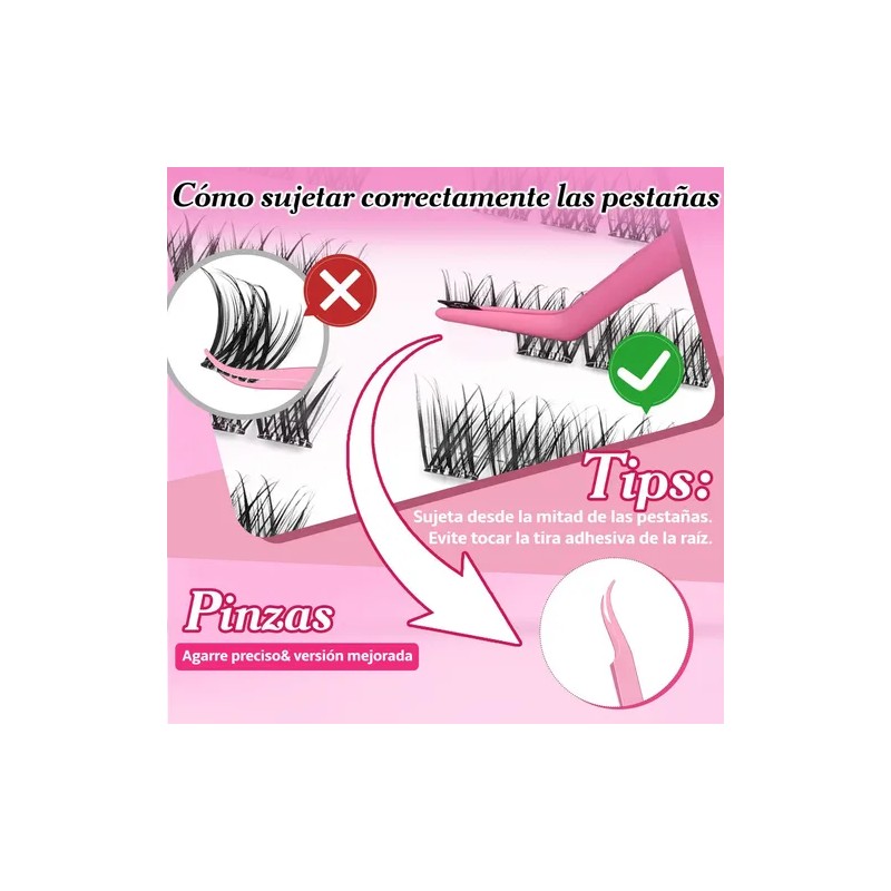 Wosheer Pestañas Adhesivas Con Cinta Autoadhesiva Diy Extensión De Pestañas