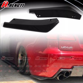 dtangor Rear Bumper Side Splitter Lip For Lexus IS ES350 IS350 RC350 CT200 Gloss Black