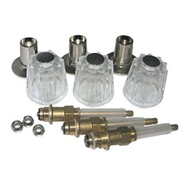 LASCO 01-9455 Three Valve Windsor Trim Set with Stems for Price Pfister Brand