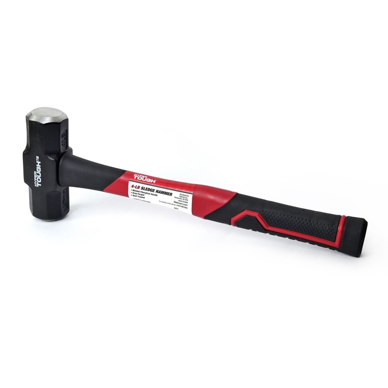 HYPER Tough 4lb Fiberglass Handle Sledge Hammer - Heavy Duty