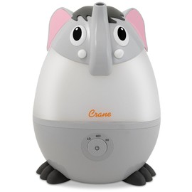 Crane Adorables Ultrasonic Mini Humidifiers for Bedroom and Baby Nursery, 5 Gallon Cool Mist Air Humidifier for Large Room or Kid's Room, Humidifier Filters Optional, Mini Elephant