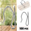 Heavy Duty Zinc Metal Drapery Pin Hooks Pack of 100