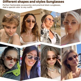 Dwenarry Brown Sunglasses Bulk Party Sunglasses Retro Funky Festival Multipack Glasses Set for Women,8Pack