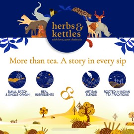 Herbs & Kettles Earl Grey Tea – Loose Leaf Assam Black Tea with Calabrian Bergamot Oil – Bold, Citrusy, Smooth – 1.06 oz Tin Makes 20–30 Cups – Enjoy Hot or Iced