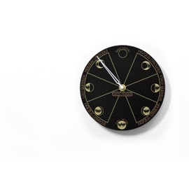 Moon Phase Wall Clock - Lunar Cycle - Round - Moon Phase Tracker - Celestial Lunar Phase Clock - Moon Phase Wall Art - Optional RGB LED 5V