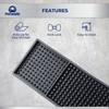 ProTensils Rail Bar Mat 23" x 3.25" Black Rubber Bar