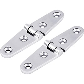 CYSFETENA 103 x 27 x 5 mm Boat Hinges, Highly Polished Hinge Stainless Steel, 1 Pair Folding Hinge Box Lid for Boats Yachts Hatches Doors Lid Compartment Repair Plate