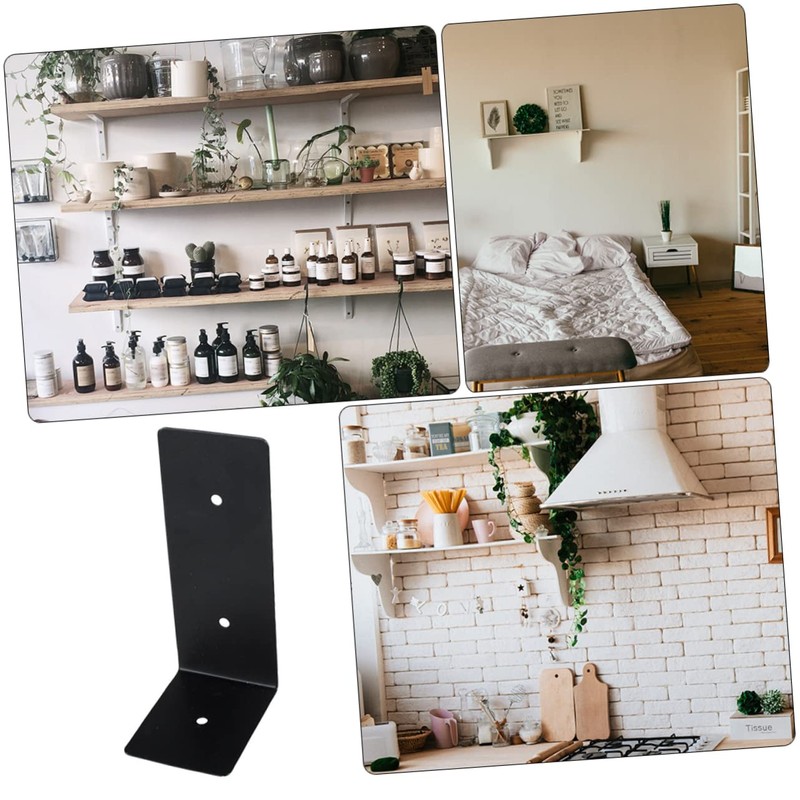 COHEALI 4Pcs Heavy Duty Shape Iron Brackets for Floating Shelves