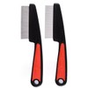 Msloosily 2 Pieces Dandruff Comb, Stainless Steel Fine Tooth Comb