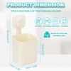 uxcell 1Pcs Suction Toothbrush Holder, 4" x 8" Wall Mounted