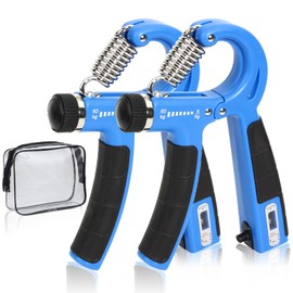 Hand Trainer, Set of 2 Hand Trainer, Forearm Trainer, Adjustable Handle 5-60 kg, Hand Forearm Training Device, Grip Strength Trainer, Non-Slip Handle, for Athletes and Restoring the Hand (Blue)