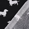 SCHÖNER LEBEN. Cotton Fabric Dog Dachshund Black White 1.6 m