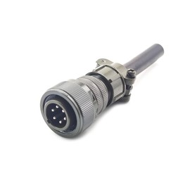 MS3106A14S-6P Industrial Circular Connector, MIL-DTL-5015 Series Threaded Connector 6 Pin Contacts Solder Male Connectors Straight, 14S Shell Size for Industrial