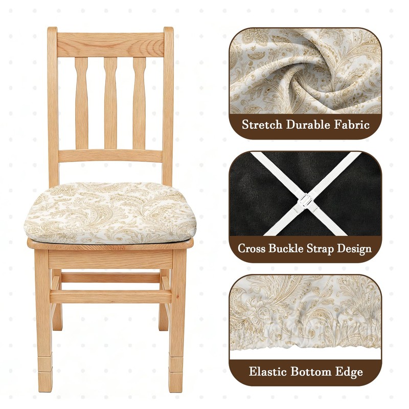 BVBOX Seat Covers Set of 4 for Dining Room Chairs