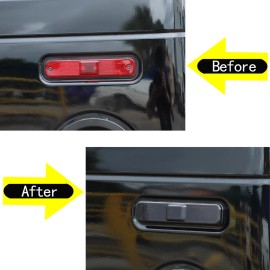 car-attention 4PCS Smoked Black Side Marker Guard Trim Cover Protector For 2003-2009 HUMMER H2