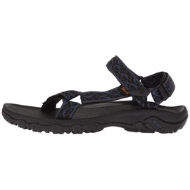 Teva Men's Hurricane 4 Sandal, Wavy Trail Navy, 8